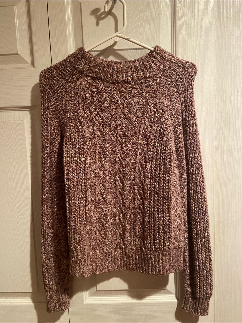 Lucky brand Cozy Cable Knit Women’s Sweater in Taupe